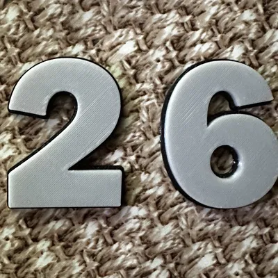 Số nhà từ 0 đến 9 dễ in hai màu