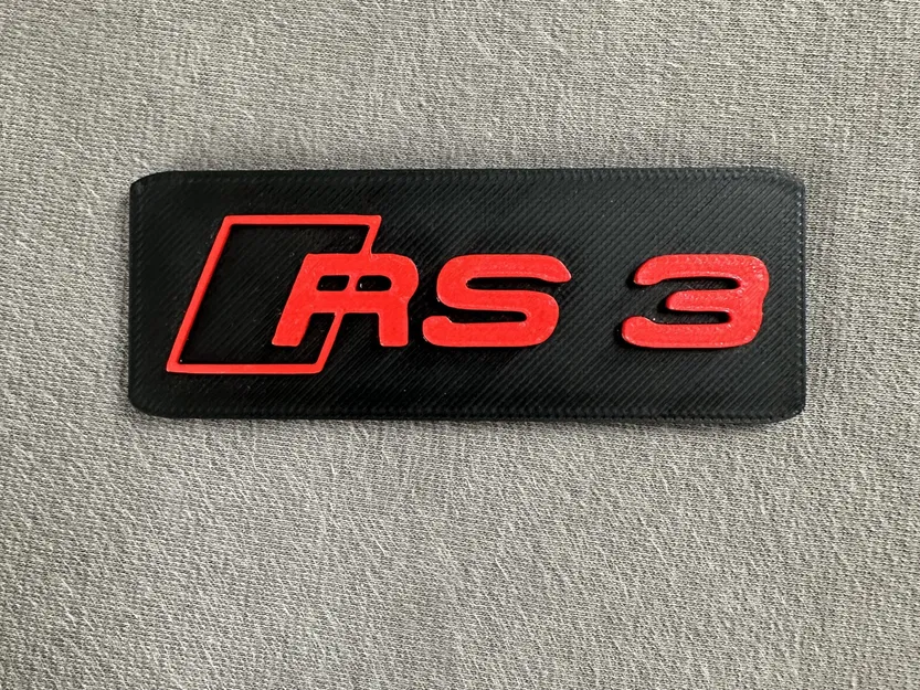 Biểu tượng Audi RS3 gắn trên cản trước xe ô tô - Image 1