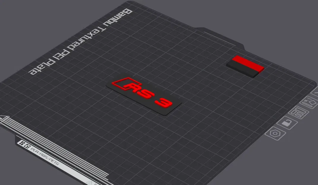 Biểu tượng Audi RS3 gắn trên cản trước xe ô tô - Image 3