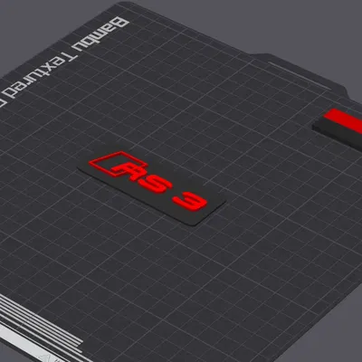 Biểu tượng Audi RS3 gắn trên cản trước xe ô tô