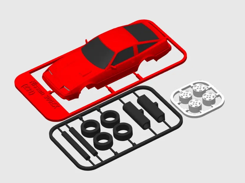 Mô hình xe Nissan 300ZX (Z31) lắp ráp 1:64 - Image 1