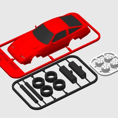 Mô hình xe Nissan 300ZX (Z31) lắp ráp 1:64