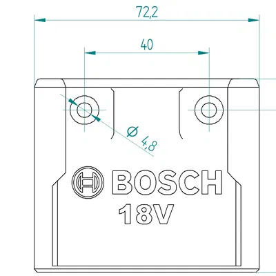 Giá đỡ pin dài Bosch Professional 18V