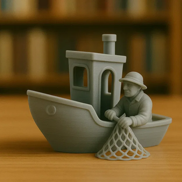 Người đánh cá ngồi trên ghế Benchy cổ điển - Image 1