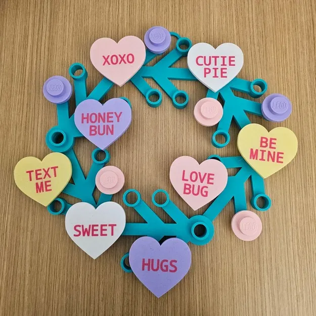 Vòng hoa gạch trái tim ngọt ngào cho Ngày Valentine - Image 1