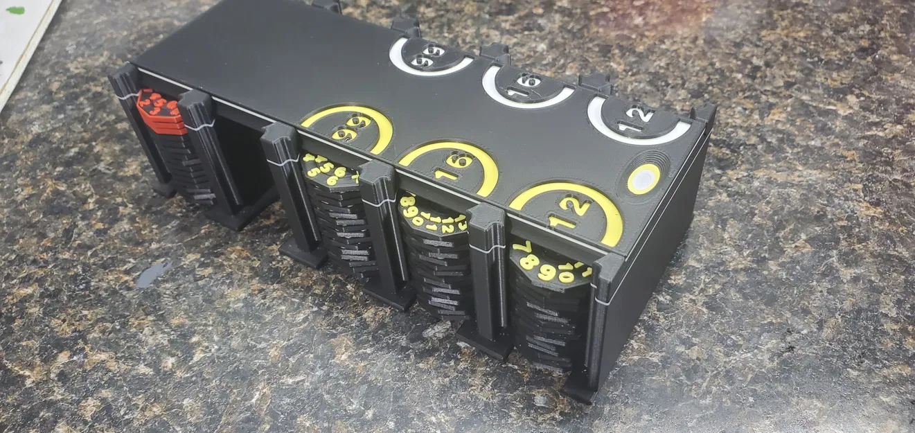 Đế T_h_i 3D với Vòng Số HP, Chỉ Báo Trạng Thái và Hệ Thống Lưu Trữ - Image 3