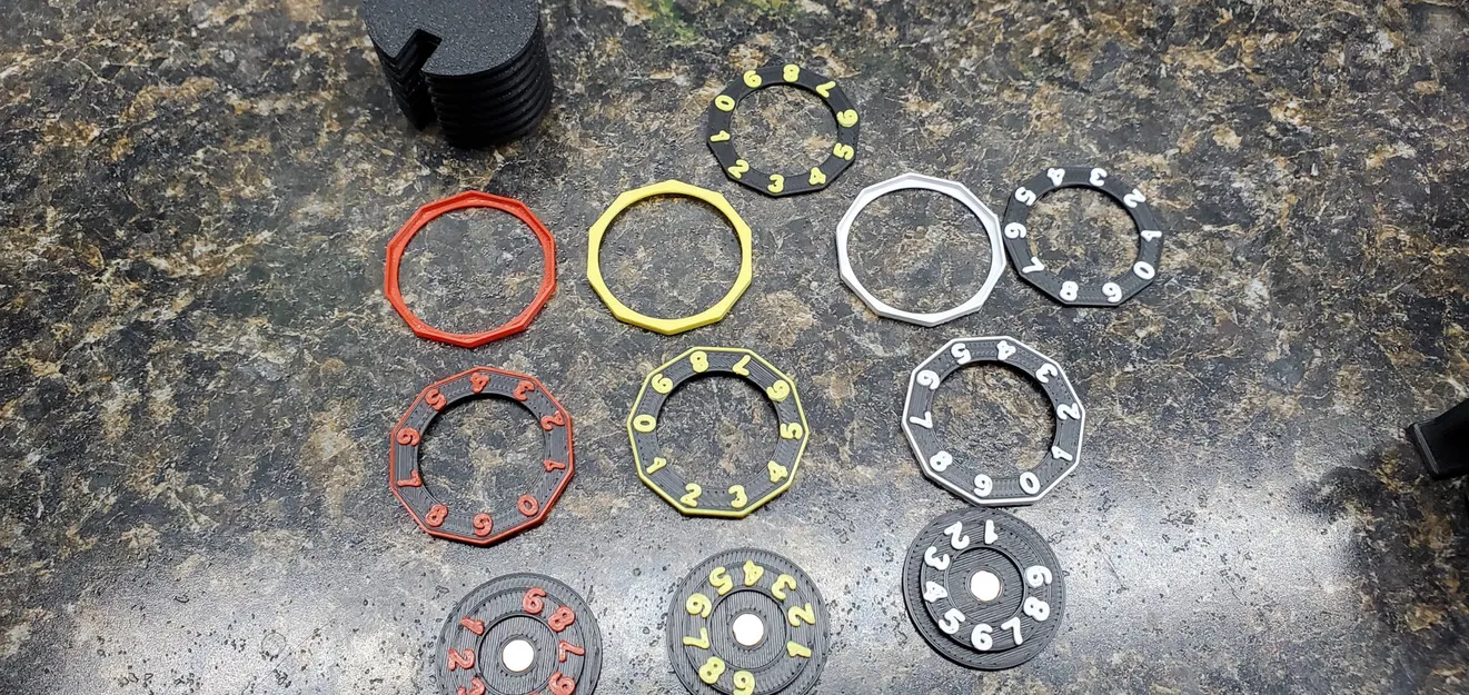 Đế T_h_i 3D với Vòng Số HP, Chỉ Báo Trạng Thái và Hệ Thống Lưu Trữ - Image 4