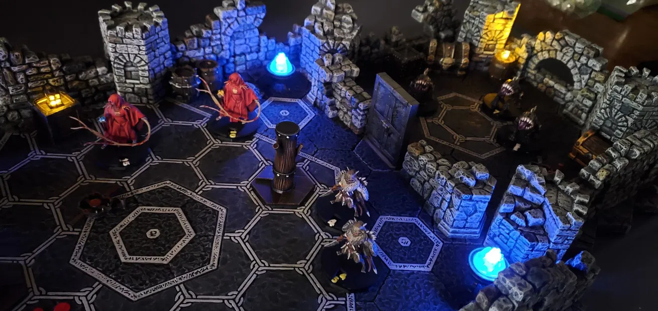 Đế T_h_i 3D với Vòng Số HP, Chỉ Báo Trạng Thái và Hệ Thống Lưu Trữ - Image 6