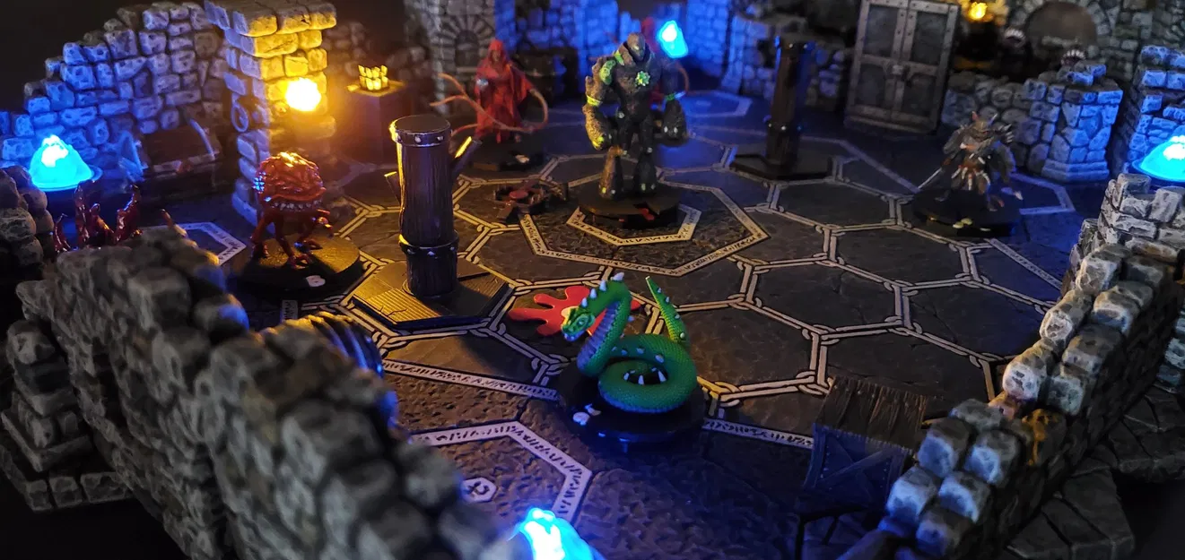 Đế T_h_i 3D với Vòng Số HP, Chỉ Báo Trạng Thái và Hệ Thống Lưu Trữ - Image 8