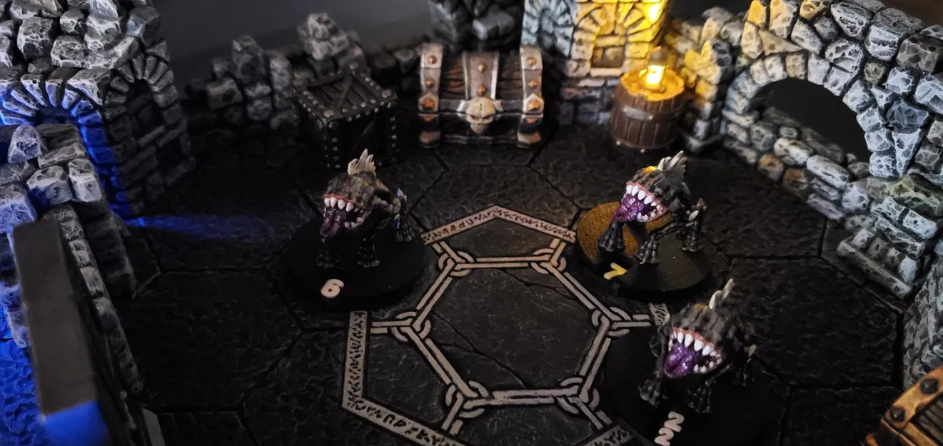 Đế T_h_i 3D với Vòng Số HP, Chỉ Báo Trạng Thái và Hệ Thống Lưu Trữ - Image 9