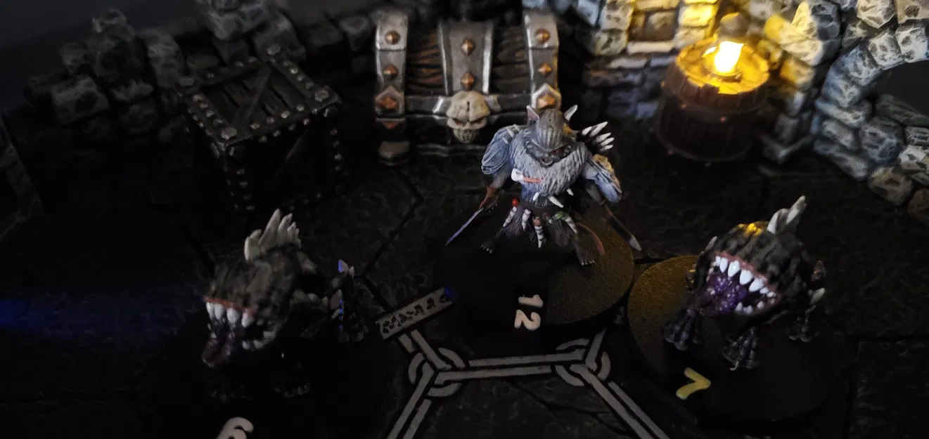 Đế T_h_i 3D với Vòng Số HP, Chỉ Báo Trạng Thái và Hệ Thống Lưu Trữ - Image 10