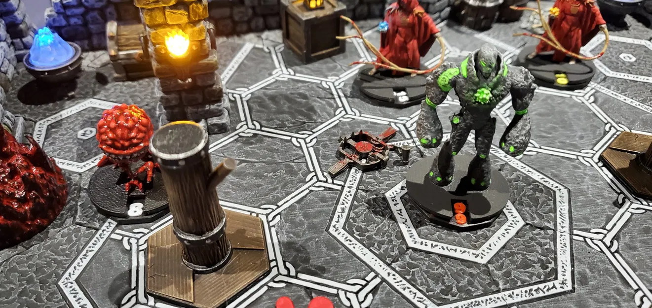 Đế T_h_i 3D với Vòng Số HP, Chỉ Báo Trạng Thái và Hệ Thống Lưu Trữ - Image 11