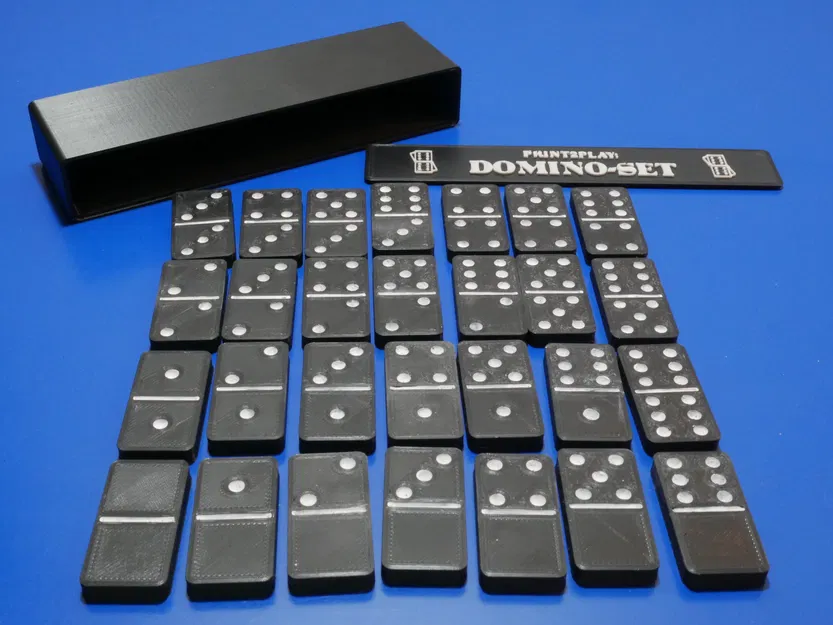 Bộ xếp hình domino in 3D với hộp lưu trữ - Image 1