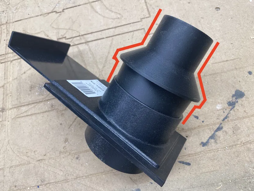 Bộ Chuyển Đổi Cổng Hút Bụi 4 inch Sang Ống 2.5 inch Hình Nón (v1.0) - Image 1