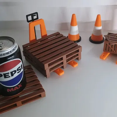 Bộ giá đỡ ly và xe nâng pallet độc đáo