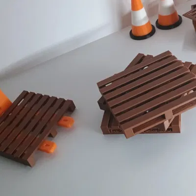 Bộ giá đỡ ly và xe nâng pallet độc đáo