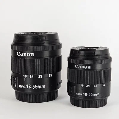Hộp đựng ống kính Canon EF-S 18-55mm và giá đỡ bút
