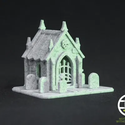 Bộ mô hình lăng mộ ma quái trong nghĩa trang nhỏ xinh