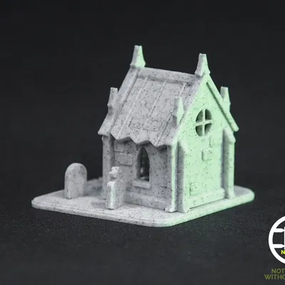 Bộ mô hình lăng mộ ma quái trong nghĩa trang nhỏ xinh