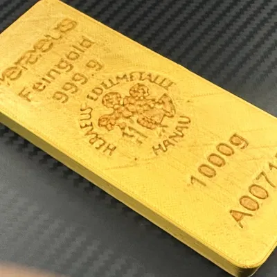 Thanh vàng trang trí 1000g "Thương hiệu Đức