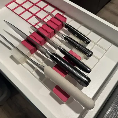 Khối đỡ dao Gridfinity cho ngăn kéo nhà bếp