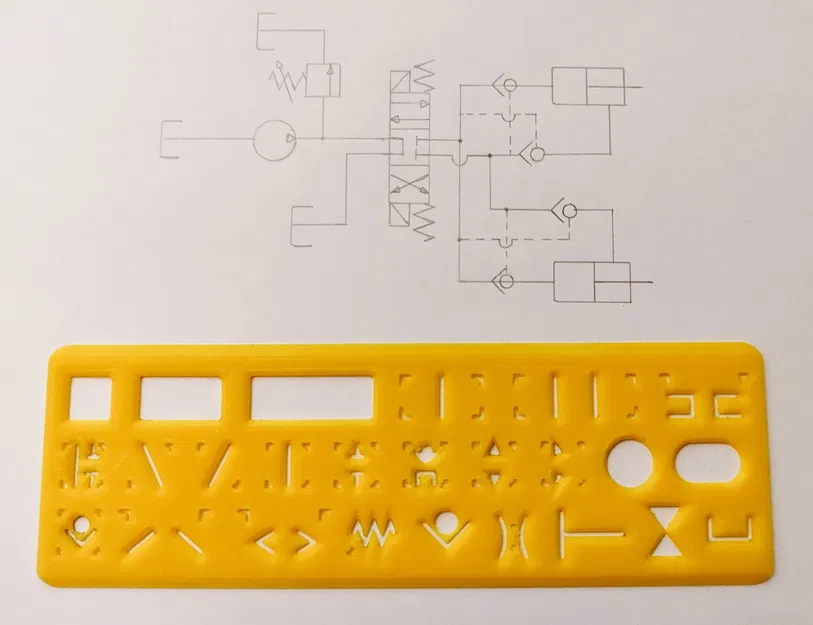 Mẫu vẽ sơ đồ thủy lực đơn giản với thước kẻ - Image 2