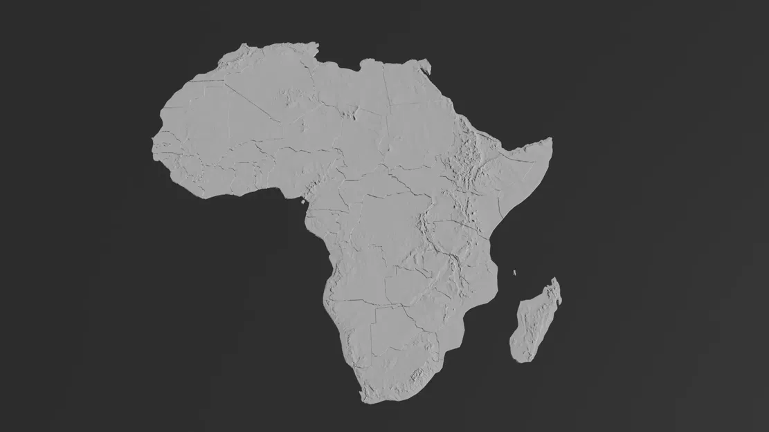 Mô hình địa hình 3D các quốc gia châu Phi - Image 1