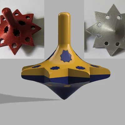 Mô hình toupie sao hai màu với đầu phun đơn