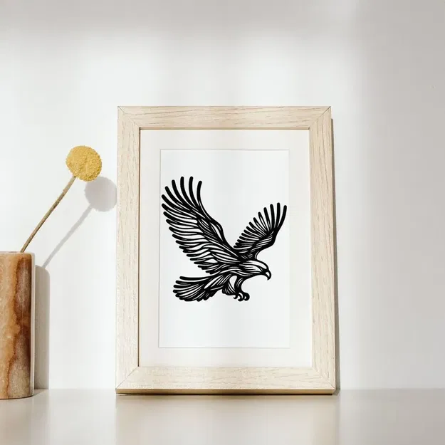 Trang trí tường hoặc bàn hình đại bàng tối giản - Image 4
