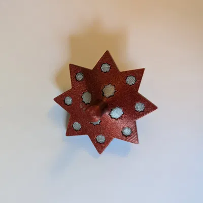 Mô hình toupie sao hai màu với đầu phun đơn