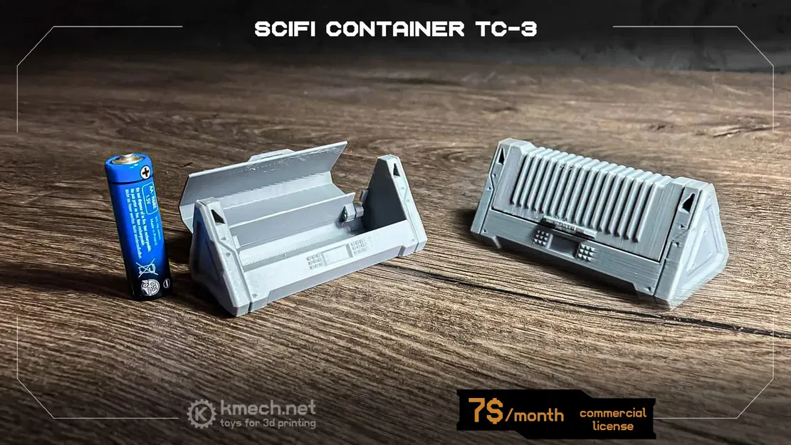 Thùng chứa khoa học viễn tưởng TC3 kích thước 8cmx4cm - Image 1