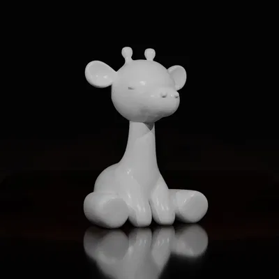 Hươu cao cổ dễ thương ngồi với thiết kế tinh nghịch