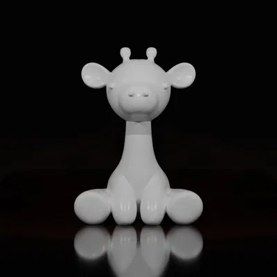 Hươu cao cổ dễ thương ngồi với thiết kế tinh nghịch