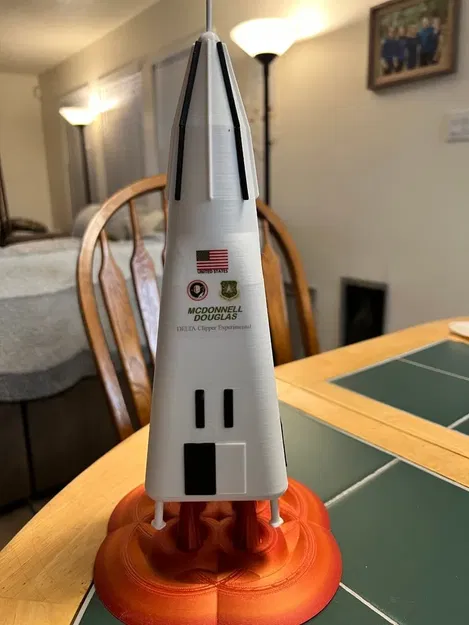 Mô hình máy bay DC-X Delta Clipper với chi tiết dễ in - Image 1