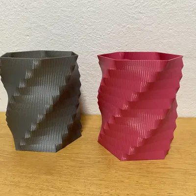 Chậu hình chữ nhật xoắn độc đáo