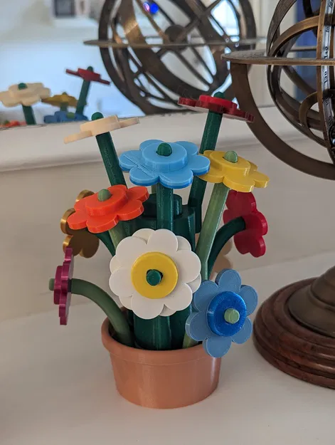 Thân hoa tròn lắp ghép cho mô hình hoa Lego - Image 1