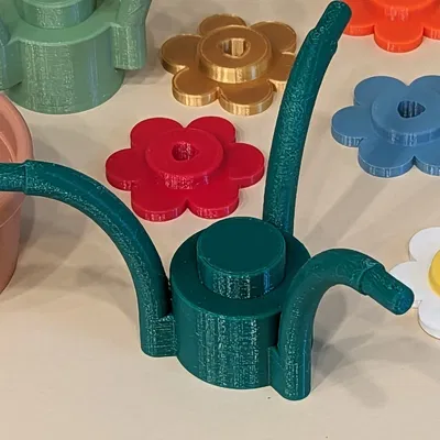 Thân hoa tròn lắp ghép cho mô hình hoa Lego