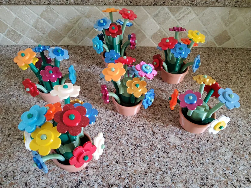 Thân hoa tròn lắp ghép cho mô hình hoa Lego - Image 7