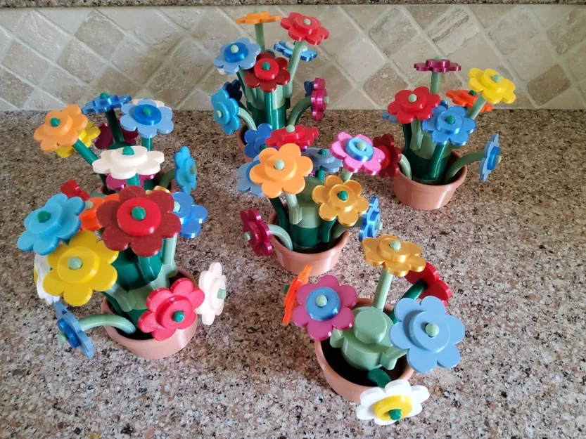 Thân hoa tròn lắp ghép cho mô hình hoa Lego - Image 8
