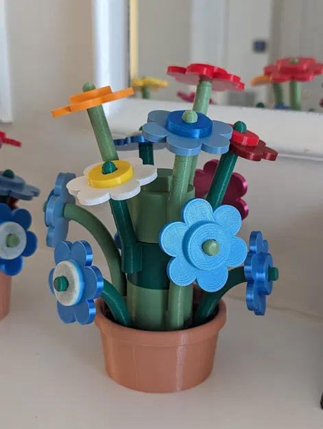 Thân hoa tròn lắp ghép cho mô hình hoa Lego - Image 9