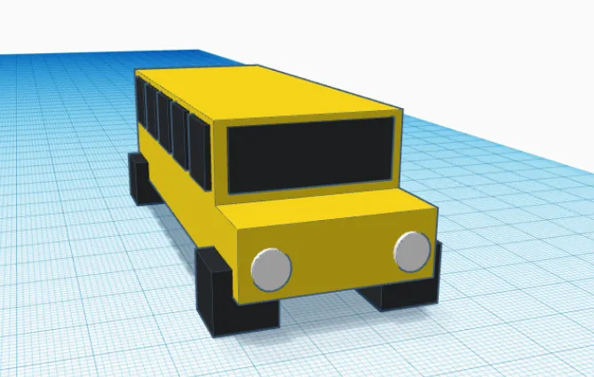 Xe buýt dễ thương Blocky để in cho xe buýt thật của bạn - Image 1