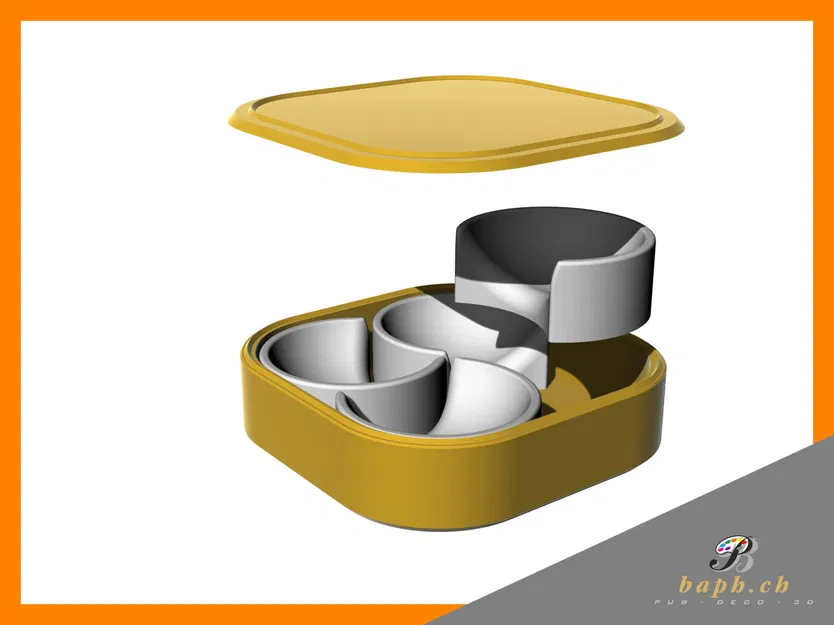 Bộ giá đỡ đũa với hộp xếp chồng được thiết kế thông ... - Image 1