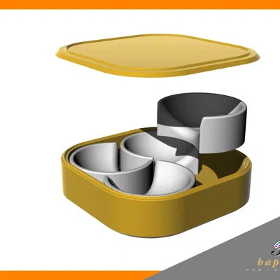 Bộ giá đỡ đũa với hộp xếp chồng được thiết kế thông ...