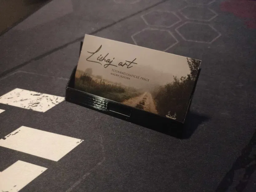 Giá đỡ thẻ danh thiếp 90mm x 25-60mm có chỗ để tên - Image 1