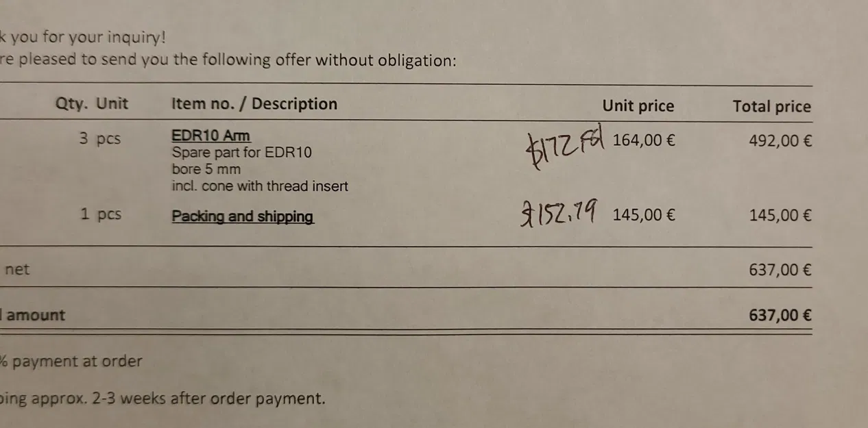 Cánh tay thay thế cho thiết bị nhảy SuperTek EDR10 - Image 4