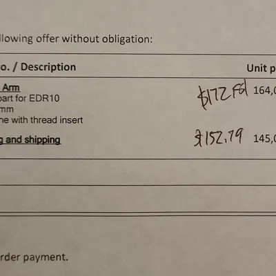 Cánh tay thay thế cho thiết bị nhảy SuperTek EDR10