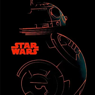 Hình ảnh Lineart của Leia, Anikin, Obi Wan, R2D2 và C3PO