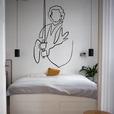 Hình ảnh Lineart của Leia, Anikin, Obi Wan, R2D2 và C3PO