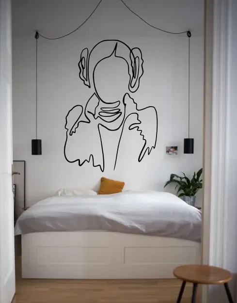 Hình ảnh Lineart của Leia, Anikin, Obi Wan, R2D2 và C3PO - Image 6