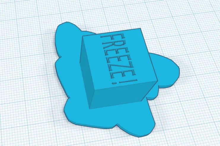 Đồ chặn cửa hình khối băng tan với chữ "FREEZE! - Image 1